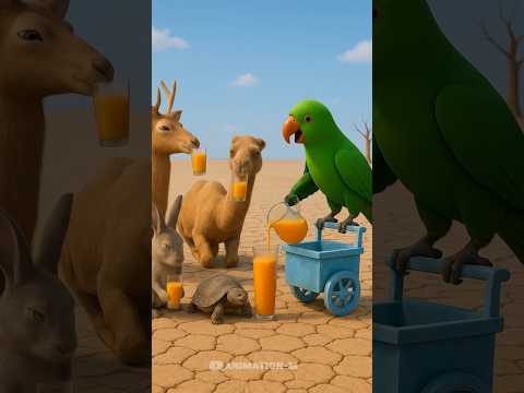 parrot Prefer Juice to thirsty Animals 😭#parrot #ai