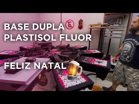Estampa com Base Dupla, Duotone, Tom sobre tom, Tritono Plastisol FLUOR - Feliz Natal Turma 🙌