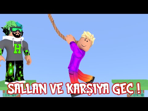 SALLAN VE KARŞIYA GEÇ W/HAN KANAL | Roblox Rope Swing Obby