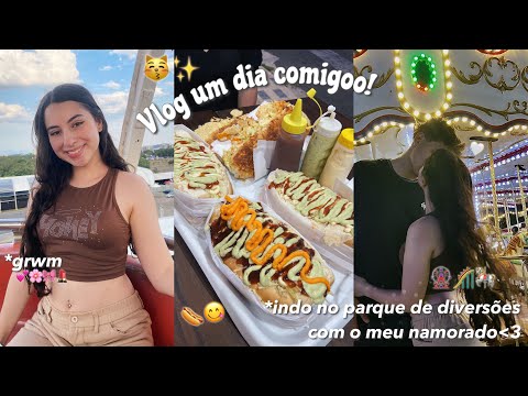 INDO NO PARQUE DE DIVERSÕES!! 🎡🎠✨ |vlog do meu dia todoo :)