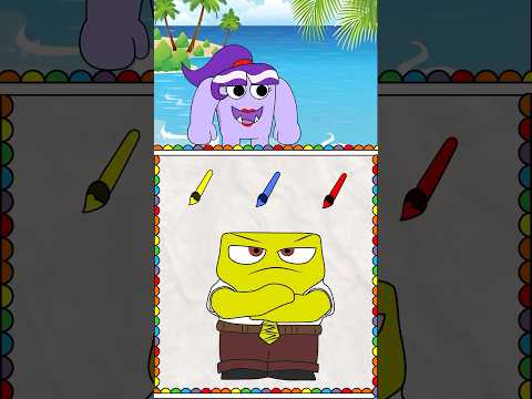 Painting inside out 2 Anger coloring puzzle game the Banban #game #painting #coloring #insideout