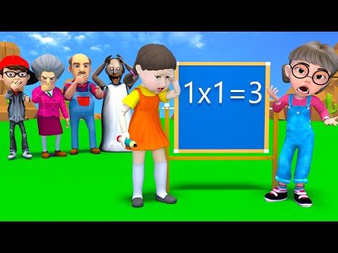 Scary Teacher 3D vs Squid Game 2 Become Smart Mathematician Choose Correct Result 5 Times Challenge