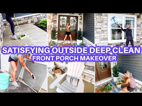 NEW! SATISFYING OUTSIDE DEEP CLEAN WITH ME | CLEANING MOTIVATION | DEEP CLEANING | HOME CLEANING