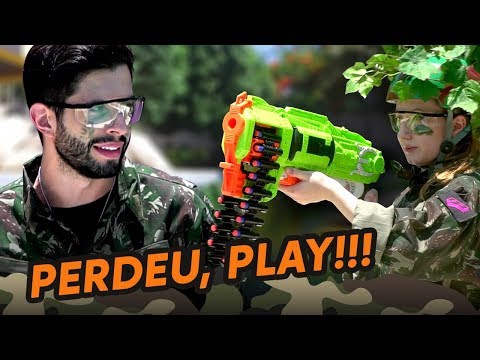 BATALHA DE NERF - ACERTAMOS O ALVO???