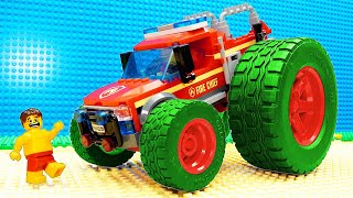 Lego BUILDS of FIRE TRUCKS & POLICE TRUCK