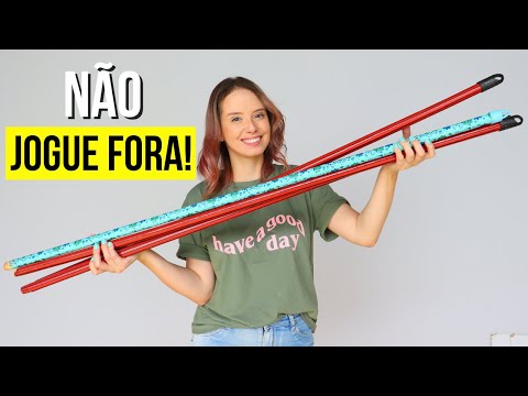 OLHA O QUE EU FIZ COM CABOS DE VASSOURAS!! FICOU INCRÍVEL!! VEM CONFERIR! DO LIXO AO LUXO!