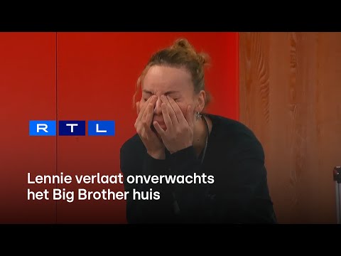 Lennie neemt emotioneel afscheid van medebewoners om medische redenen | Big Brother