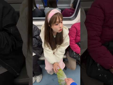 This Girl Stole Grapes on a Train – But Then Got Caught! 🍇😂 #shortvideo