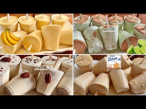 Paletas cremositas 4 sabores qué te van a encantar 😋