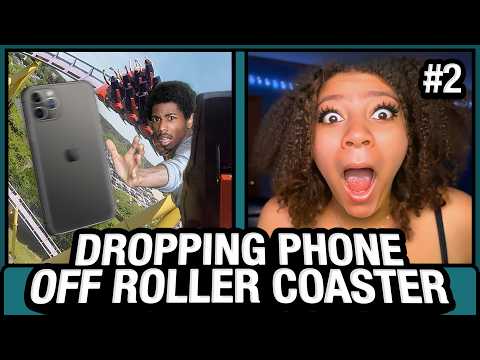 DROPPING PHONE OFF ROLLER COASTER on OMEGLE #2