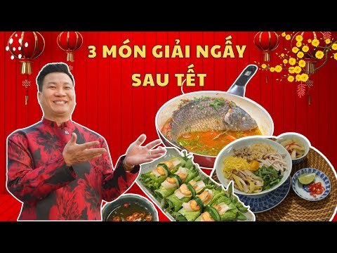 Món Giải Ngán Tuyệt Vời Sau Tết: Bún Thang, Cuốn Tôm Thịt, Cá Chép Om Hành Cần| Cùng Cháu Vào Bếp