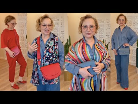 Как одевается НЕ ПО ВОЗРАСТУ пенсионерка 60+🤦🏼‍♀️Примерки из своего шкафа Красный🔥Голубой Так нельзя