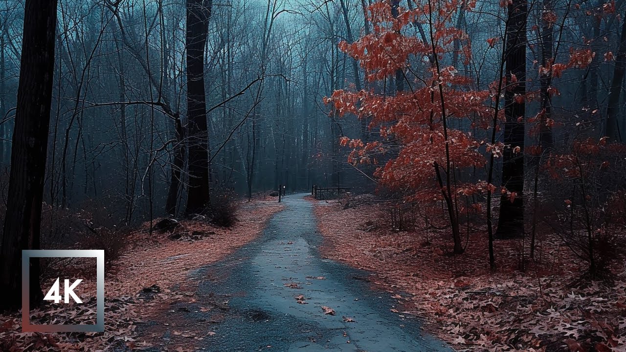 Relaxing Walk in the Rain, Binaural Rain and Nature Sounds for Sleep and Study 4k ASMR