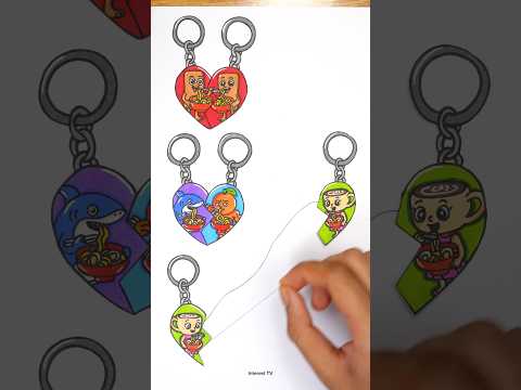Italian Brainrot Rope Correcting Challenge Keychain Matching Game Paper Craft #shorts #trending