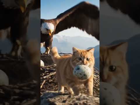 runn #cat #eagle #animasi #funny