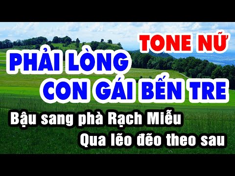 Karaoke PHẢI LÒNG CON GÁI BẾN TRE Tone Nữ – Rumba Bến Tre | Karaoke Organ 9669