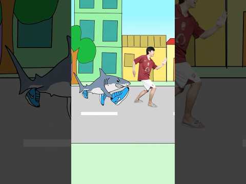 Ngáo bị Tralalero Tralala truy đuổi và cái kết #shorts #cartoon #animation #ngaohoathinh