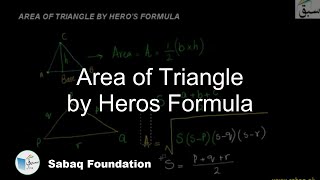 Area of Triangle by Hero's Formula
