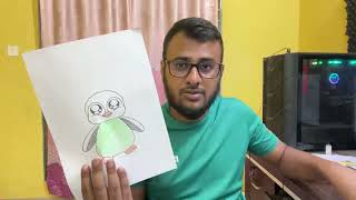 Instructions for coloring a picture of a penguin