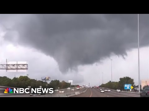 YouTube video thumbnail: Likely Tornado Rips Through Houston Area as Holiday Week Flights Are Delayed or Cancelled
