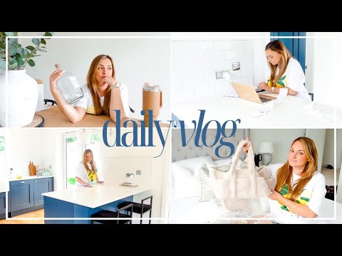 DAY IN THE LIFE VLOG: new home decor, pregnancy update, cleaning, budgeting + utility  room makeover