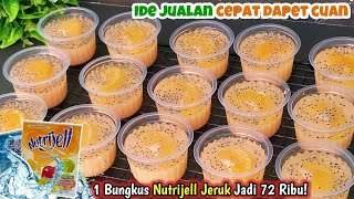 IDE JUALAN CEPAT CUAN! 1 BUNGKUS NUTRIJELL JADI 72 RIBU! Puding Cup Jelly Buah Ide Jualan 3000an