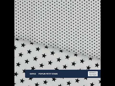 POPLIN PETIT STARS WHITE/GREY (youtube video preview)
