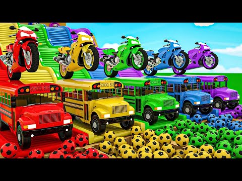 Old Macdonald Had A Farm, Itsy Bitsy Spider - School Bus, Ambulance, Garbage Truck | Nursery Rhymes