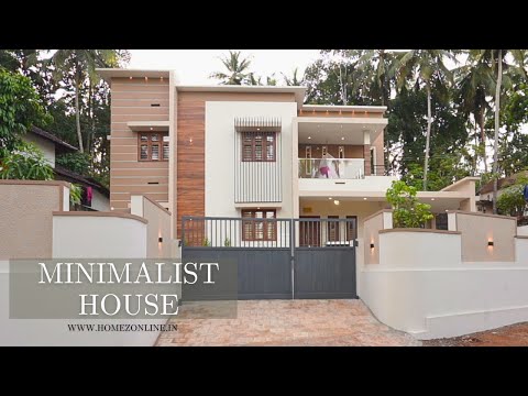 Minimalist double storey home built  for 40 Lakh