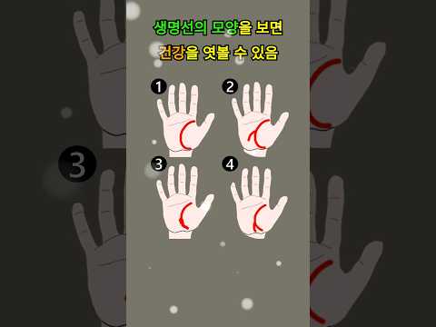 생명선의 모양을 보면 건강을 엿볼 수 있음