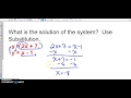 Solving Systems of Equations by Substitution
