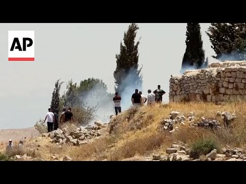 YouTube video thumbnail: Israeli Settlers Set Fires Near Ancient Church in Taybeh, West Bank