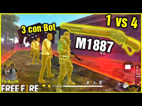 (Free Fire) Fan thách chỉ dùng M1887 Shotgun 1 vs 4 trong Tử Chiến và cái kết | StarBoyVN