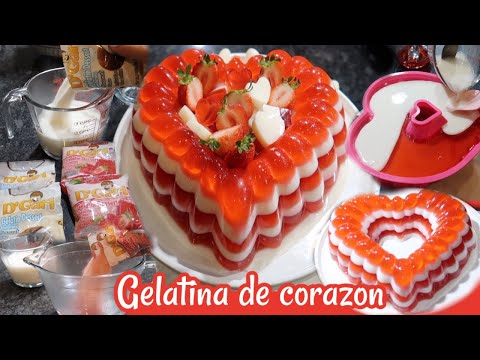 ❤️GELATINA DE CORAZON PARA SAN VALENTIN❤️