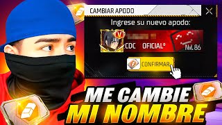 ME ARREPIENTO DE HABERME CAMBIADO EL NOMBRE EN FREE FIRE 😨