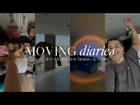 moving diaries: episode one📦🚚🔐 my first solo flat, moving day, new furniture & settling in
