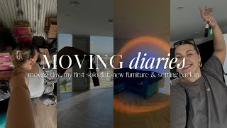 moving diaries: episode one📦🚚🔐 my first solo flat, moving day, new furniture & settling in