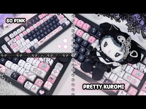 sanrio vlog, kuromi matches my keyboard! @akkogear ⋆𐙚₊˚⊹♡