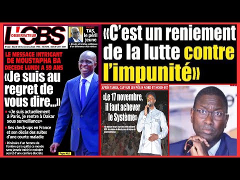 Revue de presse Mame khalifa Mardi 05 novembre 2024