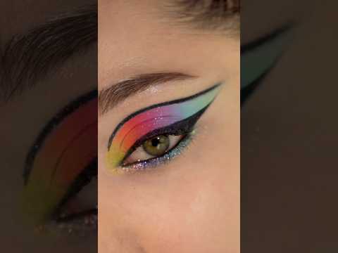 💛🩷🩵 eyes makeup tutorial 🪩💫🔥#eyemakeup #viralvideo #youtubeshorts #makeuptips #softglamlook #fypage