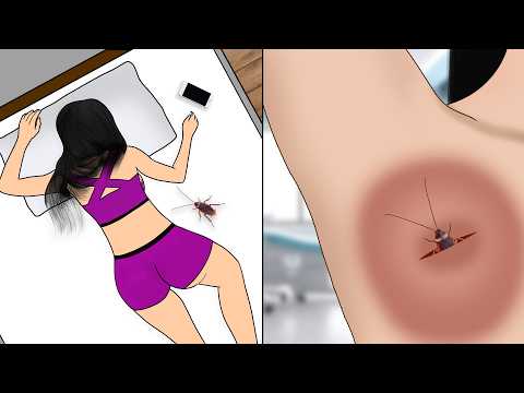 ASMR Remove Cockroach from infected armpit animation