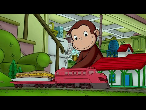 Curioso Come George 🐵 George gioca con i treni 🐵Cartoni per Bambini