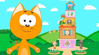 El Gatito Kote | La Grúa y el Edificio de los 5 Amigos | Canción Infantil de Construcción
