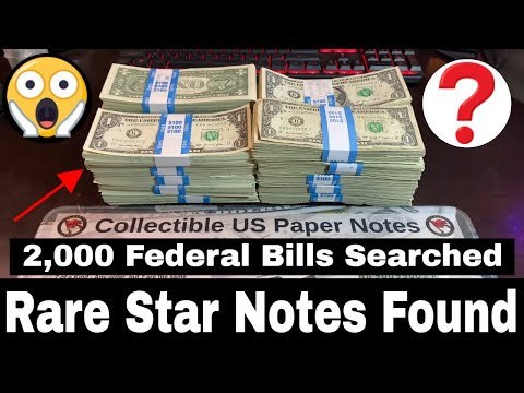 Rare Star Notes Found - Searching 2,000 Dollar $1 Bills