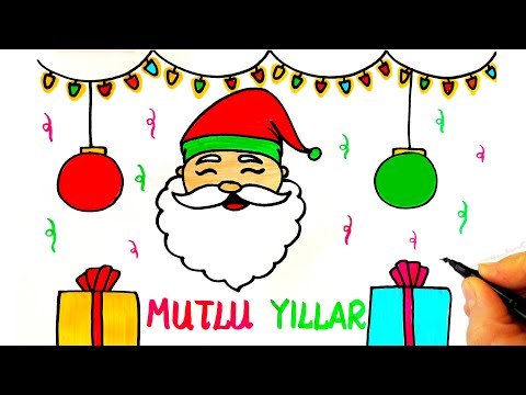 Yeni Yıl Çizimleri 🎄 Noel Baba Çizimi - 2025 Resmi Çizimi - How To Draw a Santa Claus #christmas