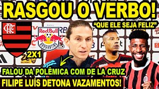 FILIPE LUIS RASGOU O VERBO SOBRE POLÊMICA COM DE LA CRUZ E VAZAMENTOS NO FLAMENGO! “OS JOGADORES”…