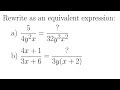 Factoring and Simplifying Expressions