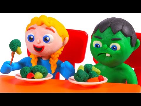 Tommy And His Friends Eat Broccoli And Pasta  💕Cartoons For Kids