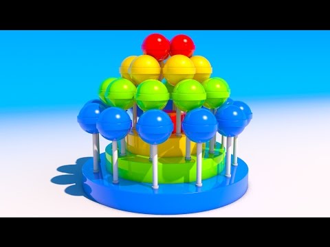 Learning Colors with 3D Lollipops for Children