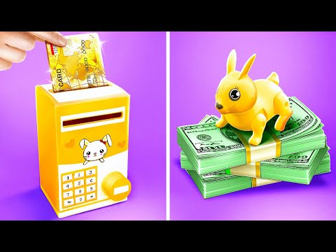 😱MY MOM MADE ME DIY CREDIT CARD MACHINE 📦😱 Cheap DIY Hacks made from Cardboard By Lol!Pop💜